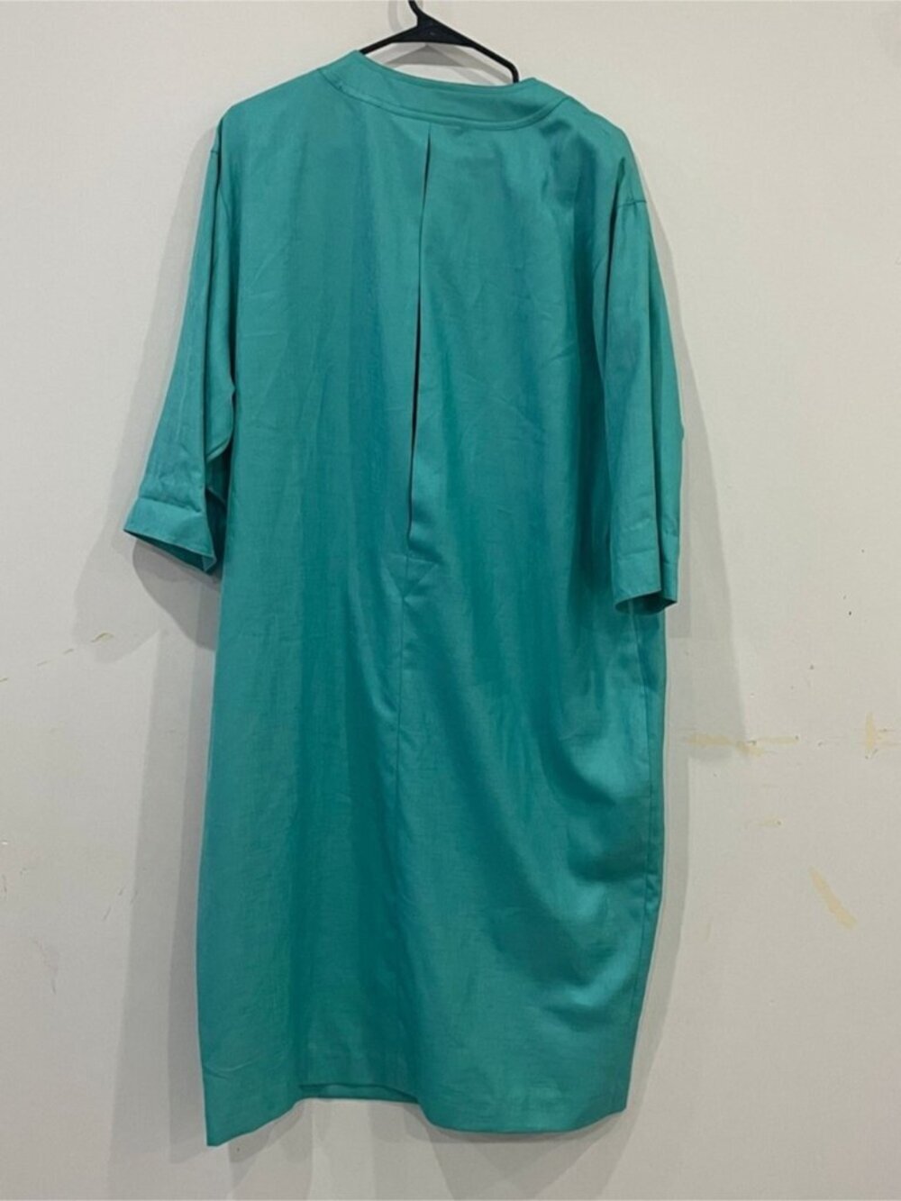 Vintage Rouie Turquoise Button Front Shift Dress Size 18 - Picture 3 of 11